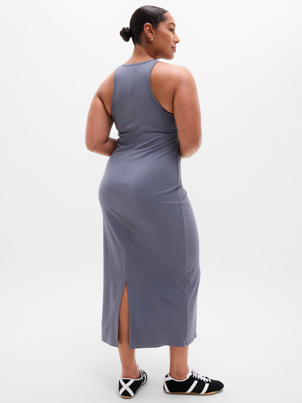 Signature Rib Maxi Dress - Slate