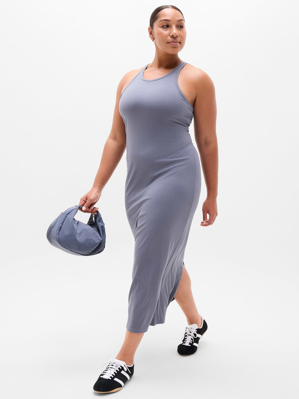 Signature Rib Maxi Dress - Slate