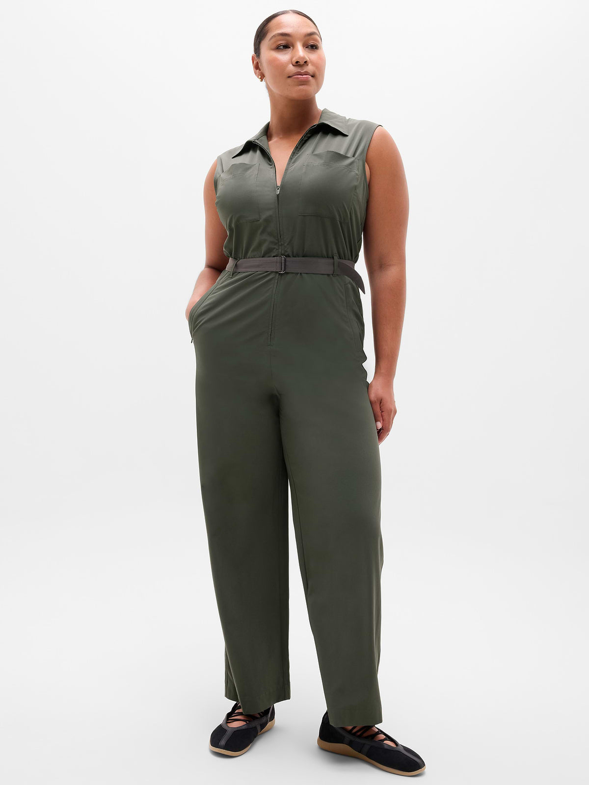 Always Ready Jumpsuit - Mountain Olive