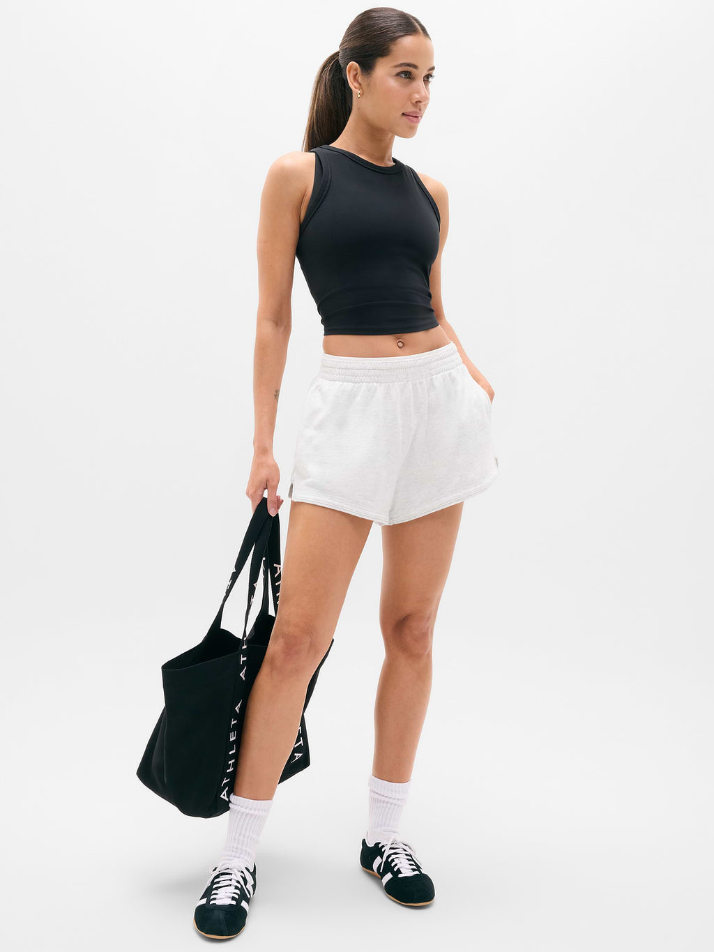 Airy Cotton Terry Shortie - Fog Grey Heather