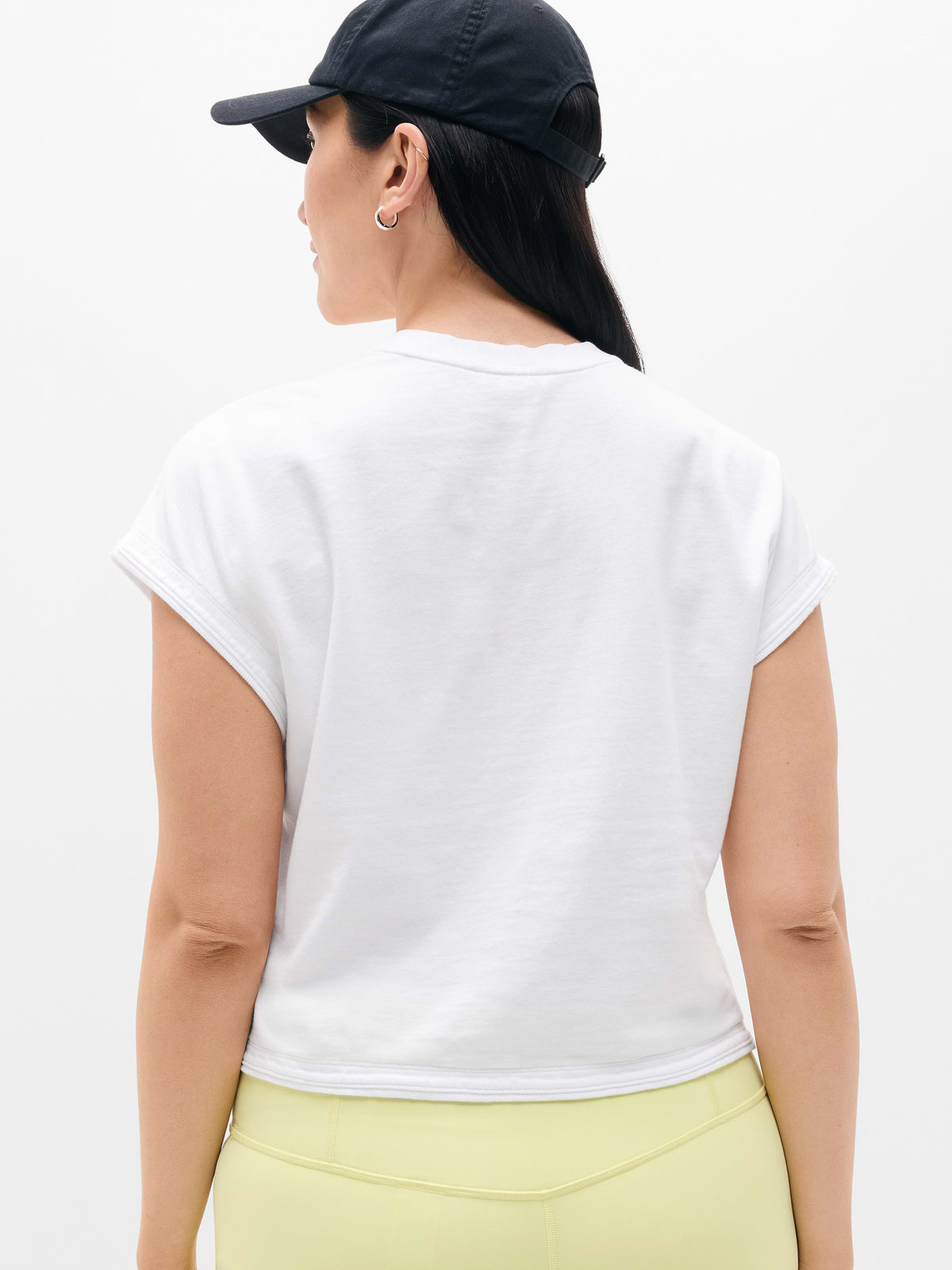 Airy Cotton Terry Sweatshirt Tee - Bright White