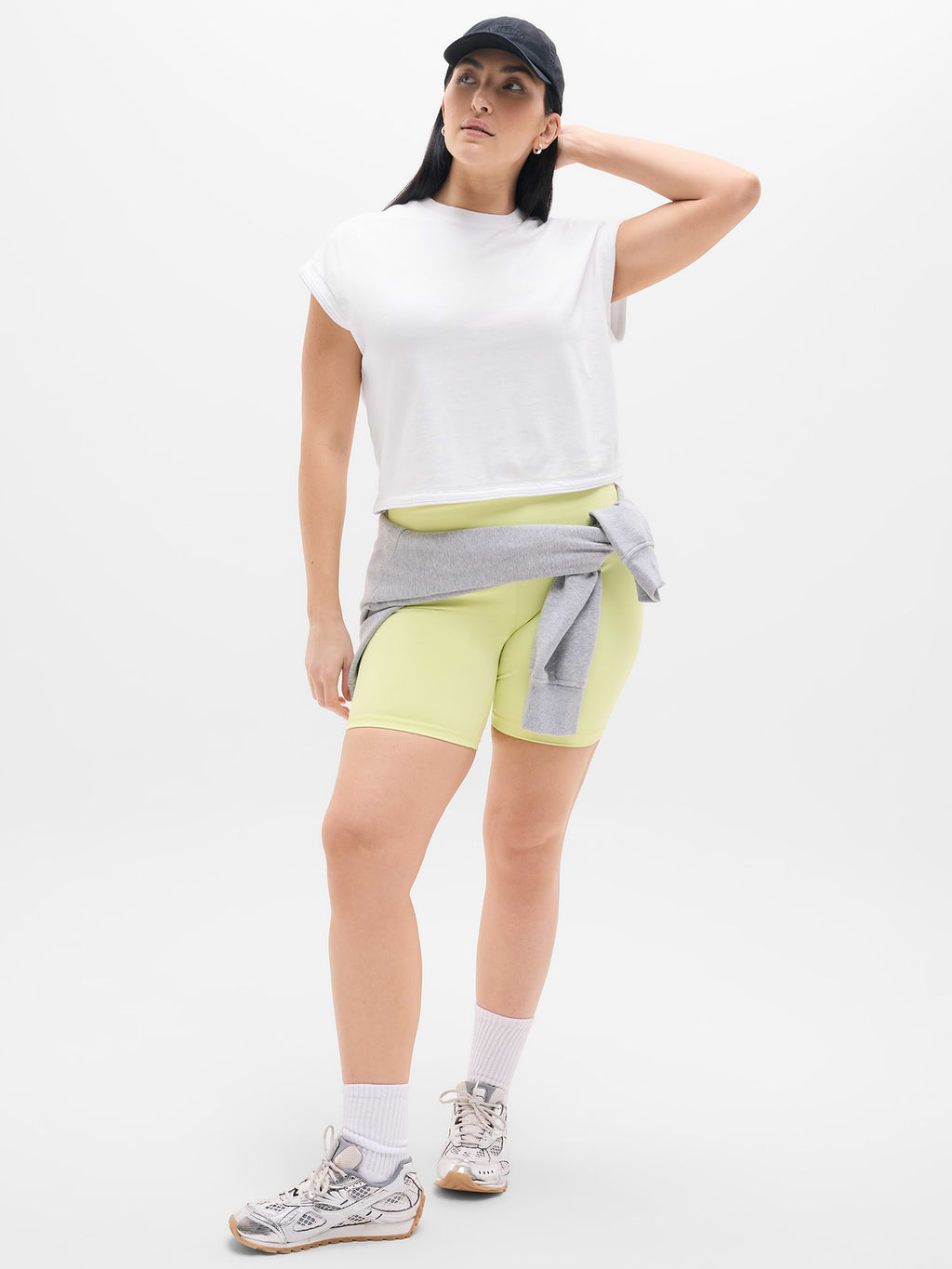 Airy Cotton Terry Sweatshirt Tee - Bright White