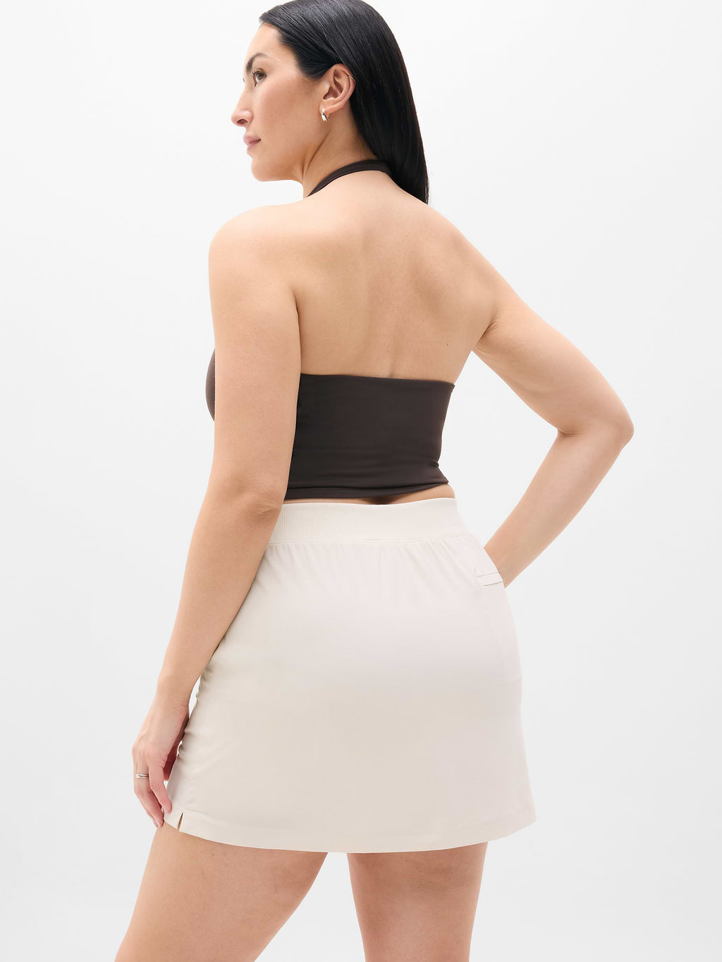 Brooklyn High Rise 15.5" Skort - Bone