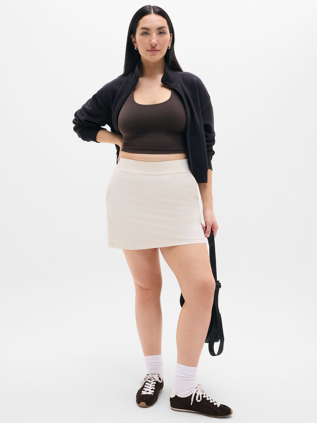 Brooklyn High Rise 15.5" Skort - Bone