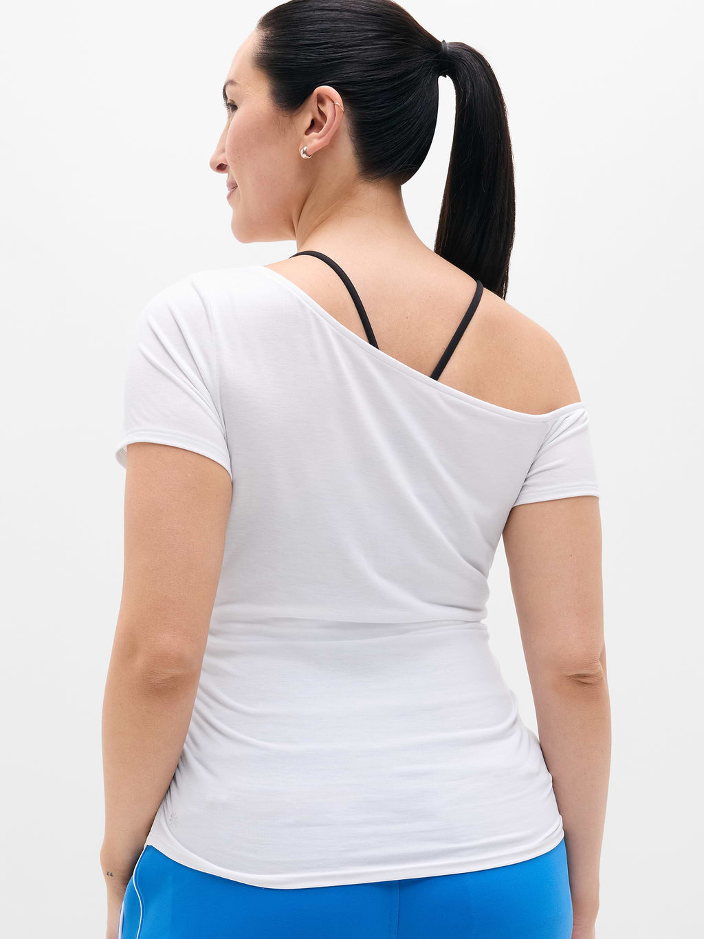 Move With Ease One Shoulder Tee - Bright White