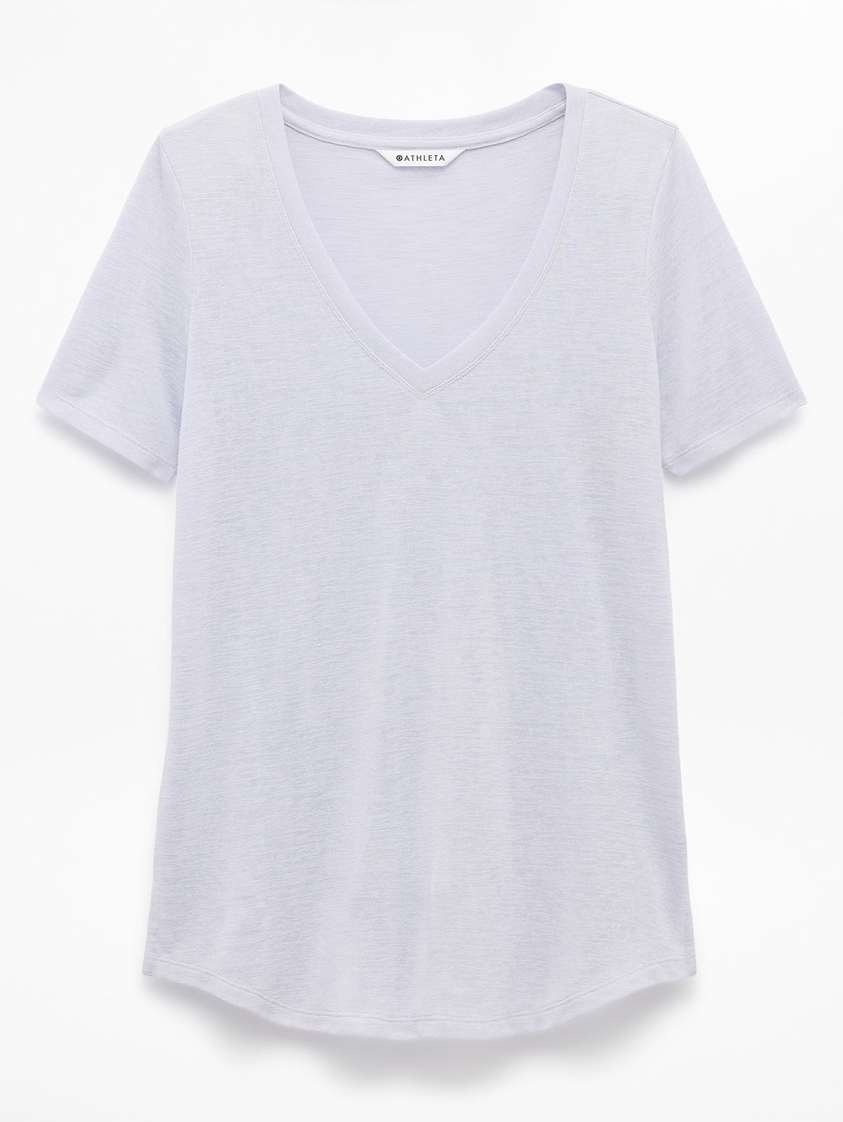 Breezy Scoop V-Neck Tee - Dove