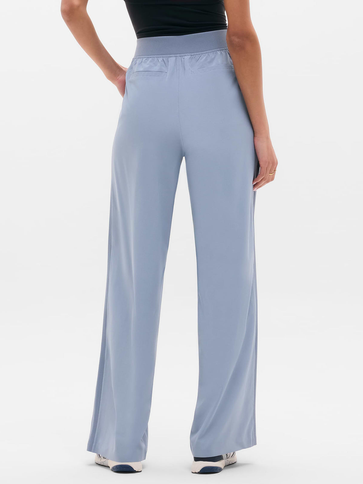 Brooklyn Mid Rise Wide Leg Pant - Storm