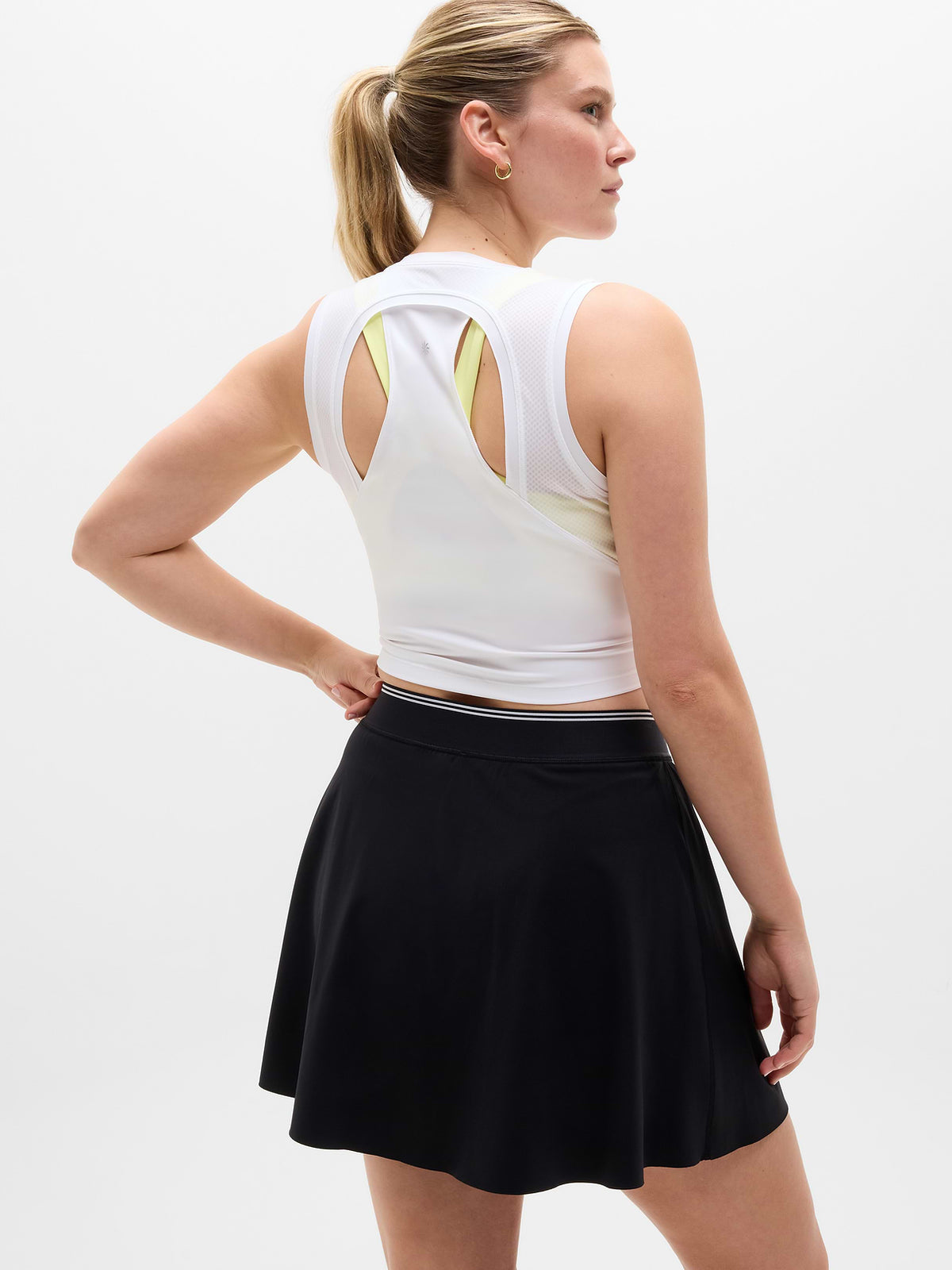Ace A-Line Tipped 15.5" Skort - Black/White
