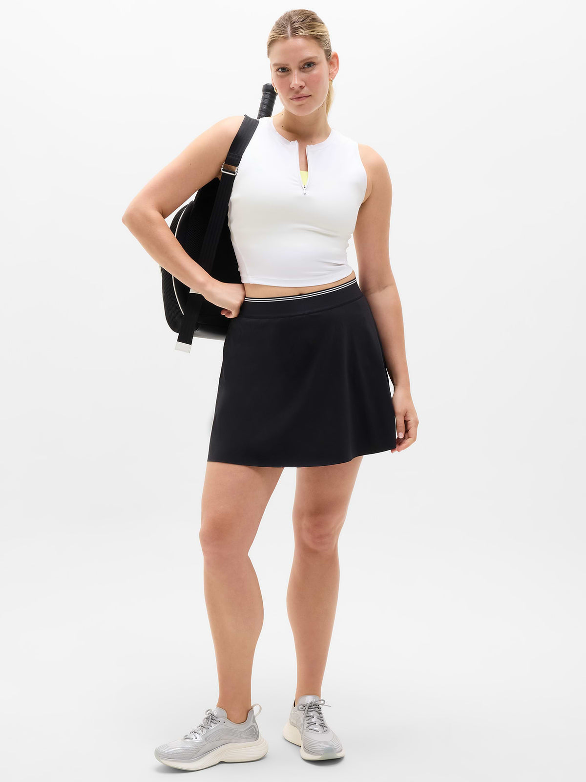 Ace A-Line Tipped 15.5" Skort - Black/White