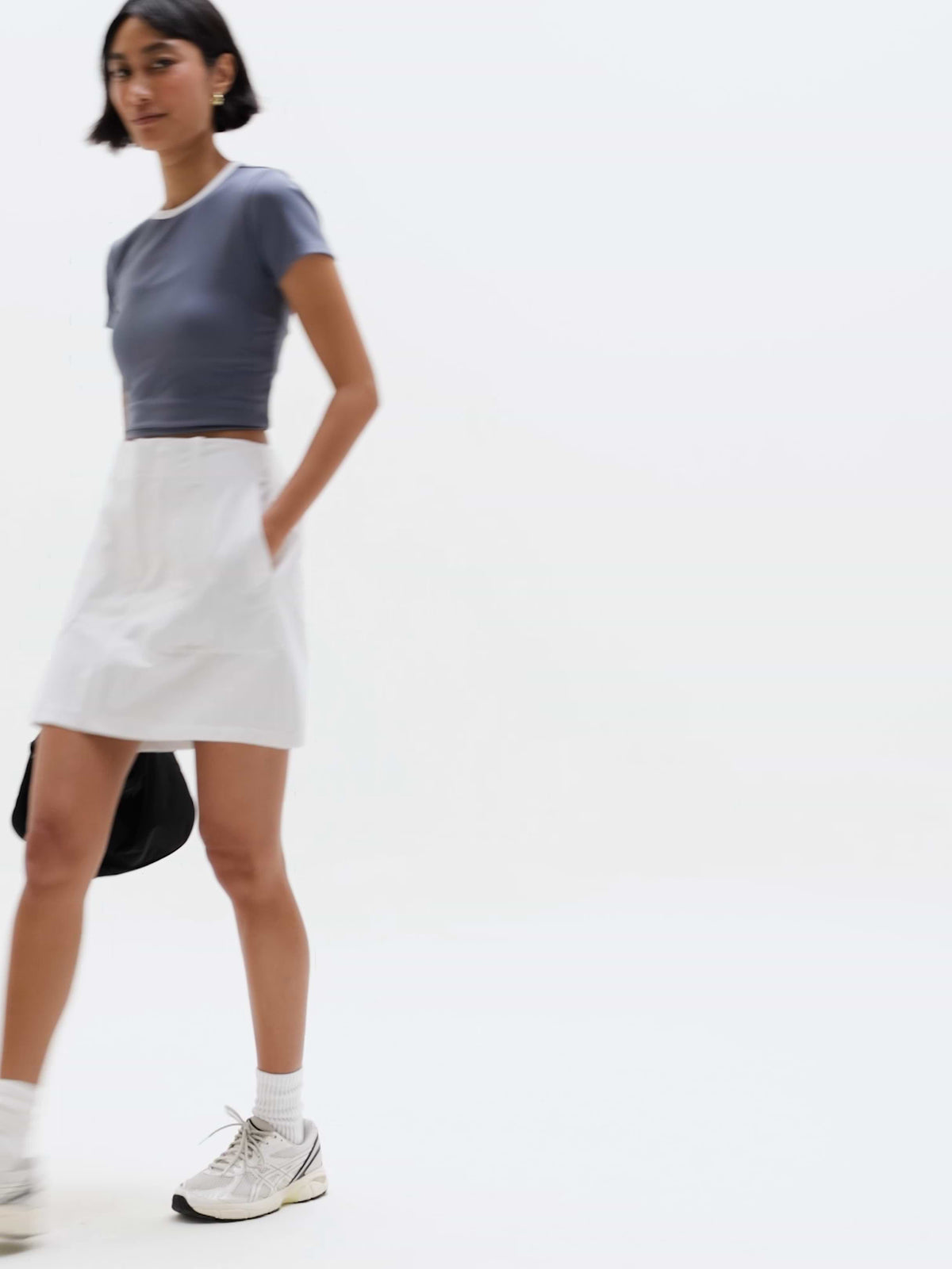 Skyline Mid Rise Skirt - Bright White