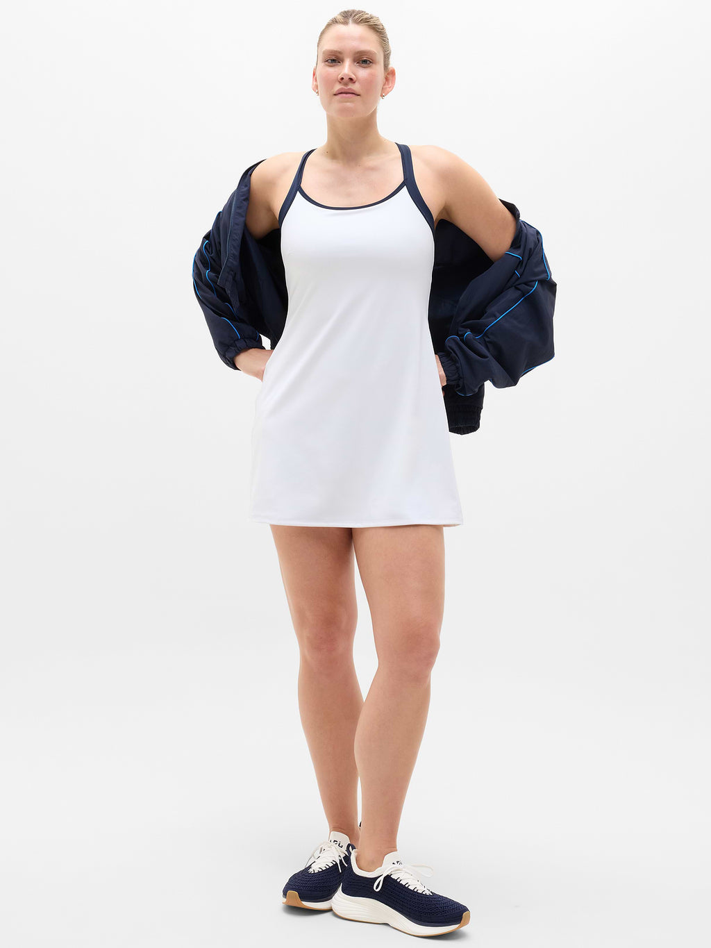Superset Dress - Bright White/Eclipse