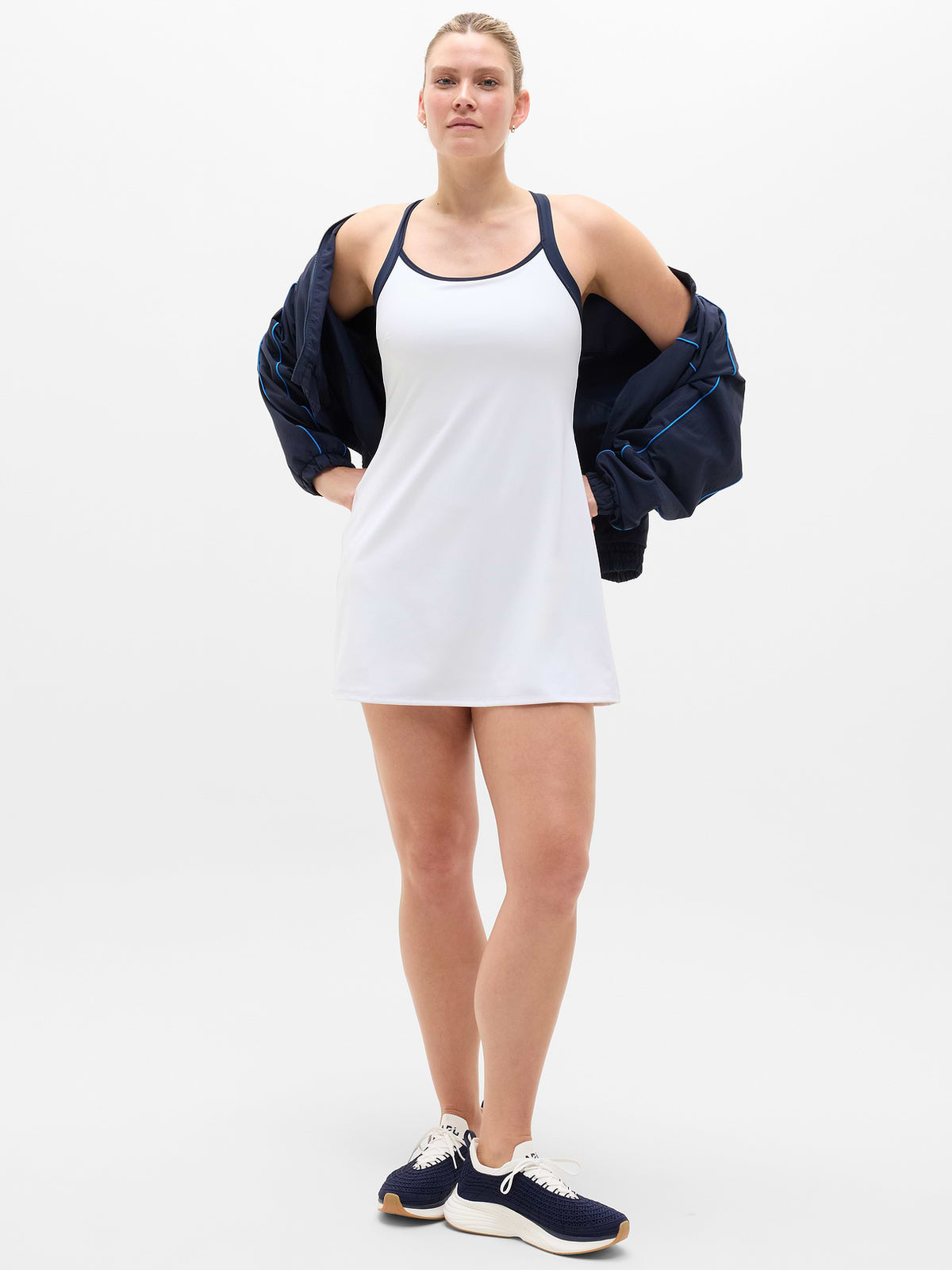Superset Dress - Bright White/Eclipse