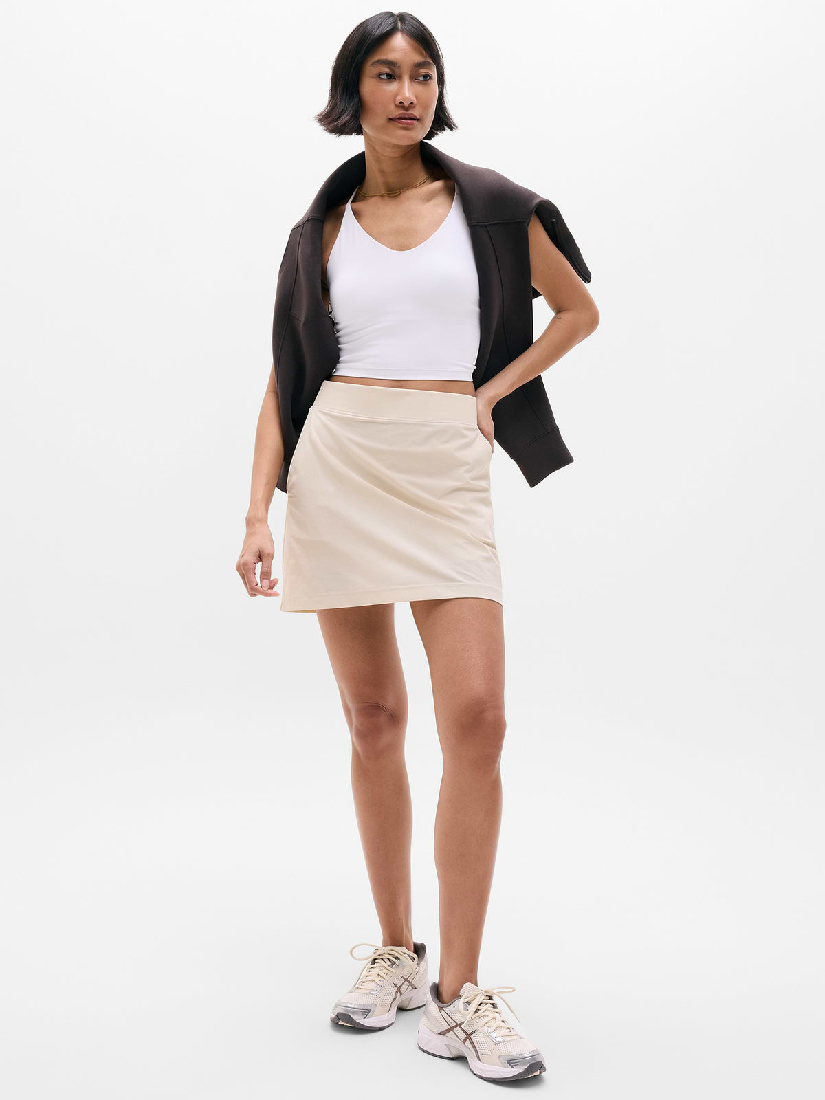 Brooklyn High Rise 15.5" Skort - Bone