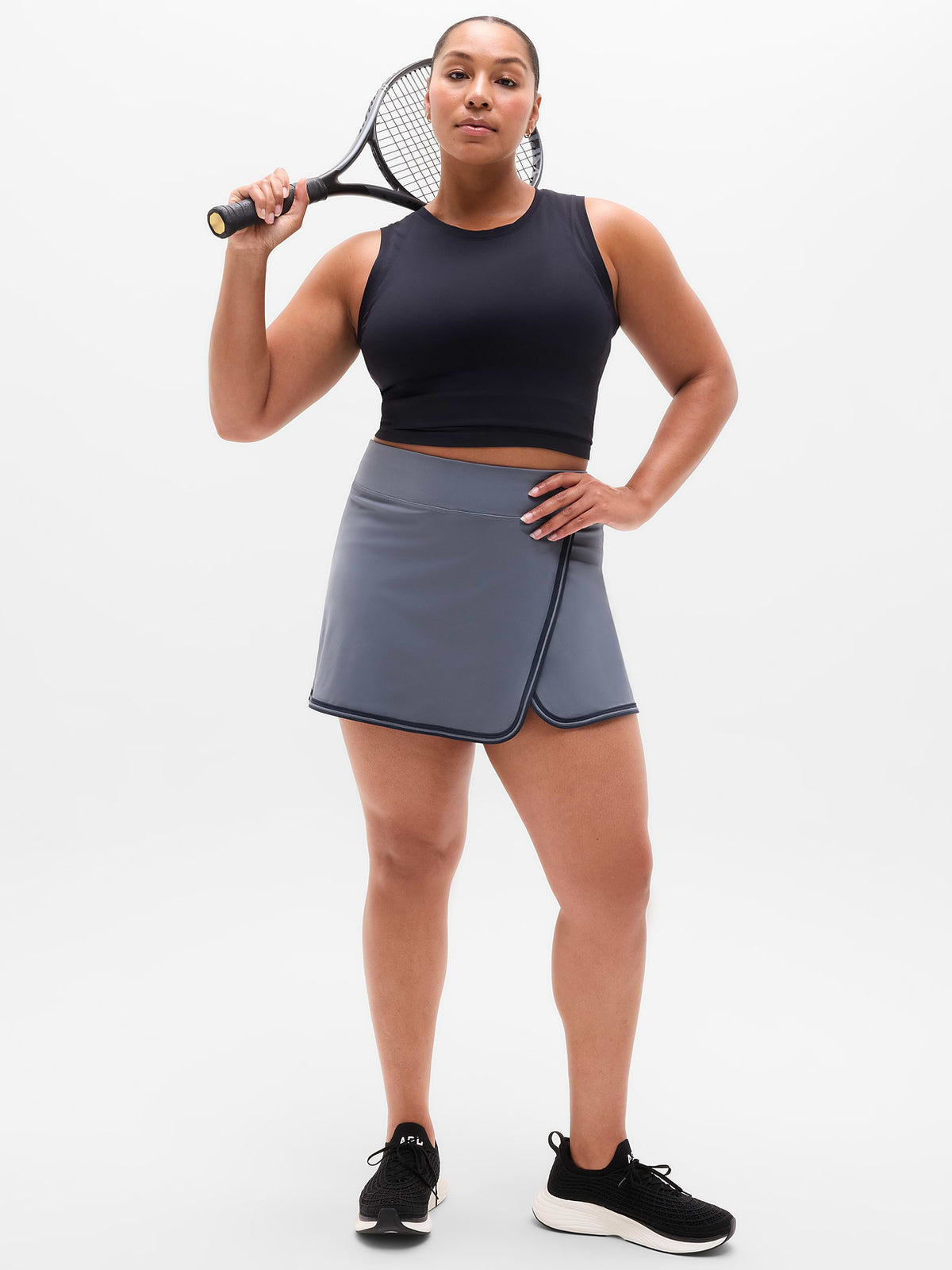 Crosscourt High Rise 14" Skort - Slate/Eclipse