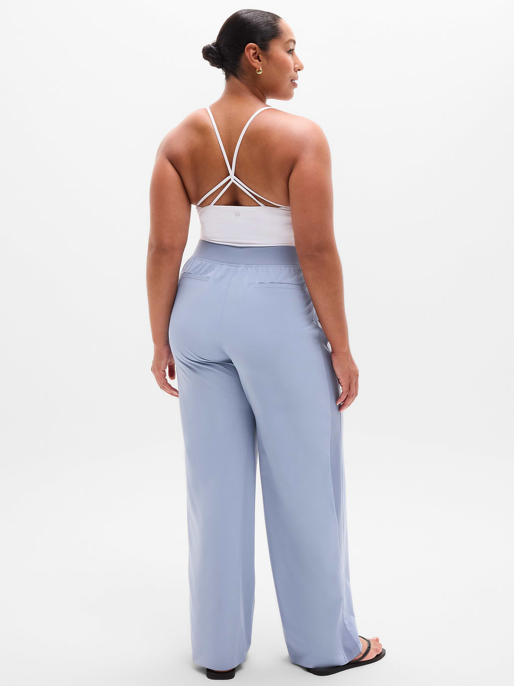 Brooklyn Mid Rise Wide Leg Pant - Storm