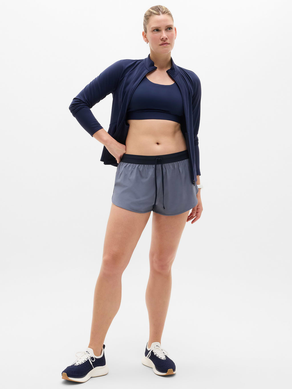 Speedwork Mid Rise Elastic Waistband Short - Slate/Eclipse