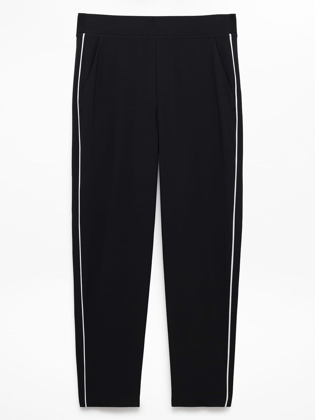 Brooklyn Piping Ankle Pant - Black/Bright White