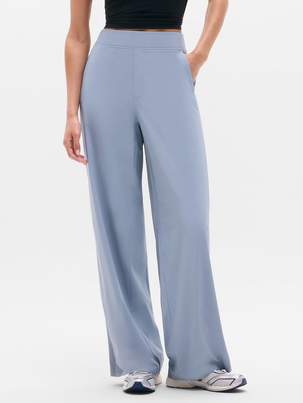 Brooklyn Mid Rise Wide Leg Pant - Storm