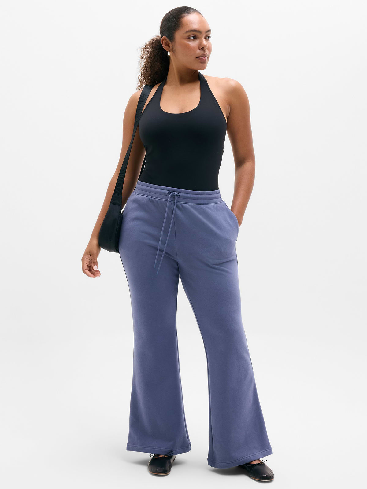 Forever Fleece Mid Rise Flare Pant - Celestial