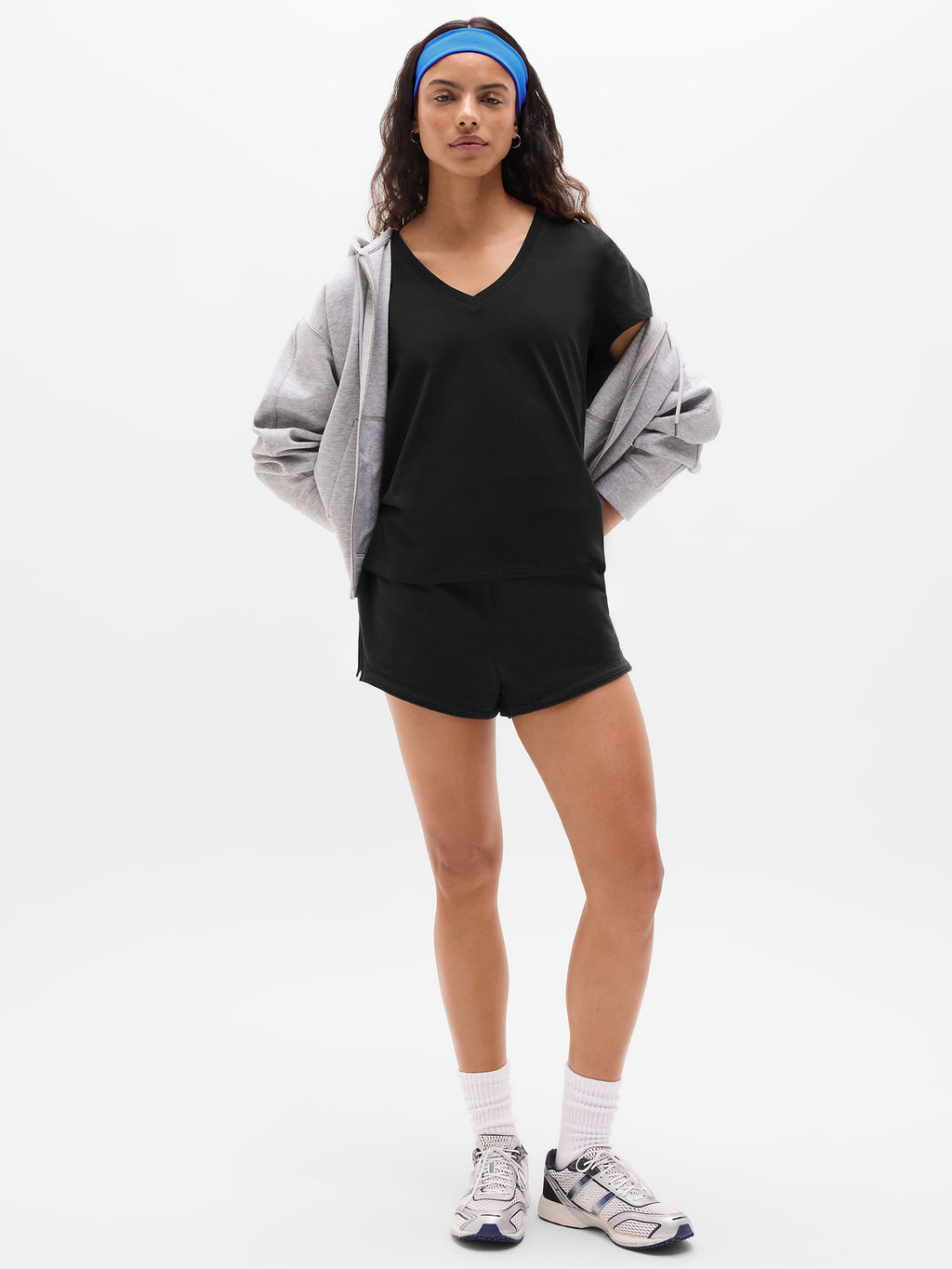 Favorite Cotton V-Neck Tee - Black