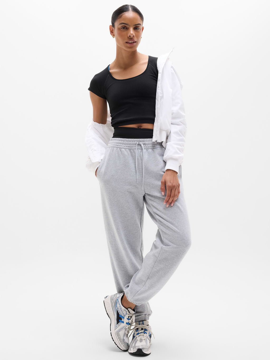Recharge Seamless Open Back Tee - Black Rib
