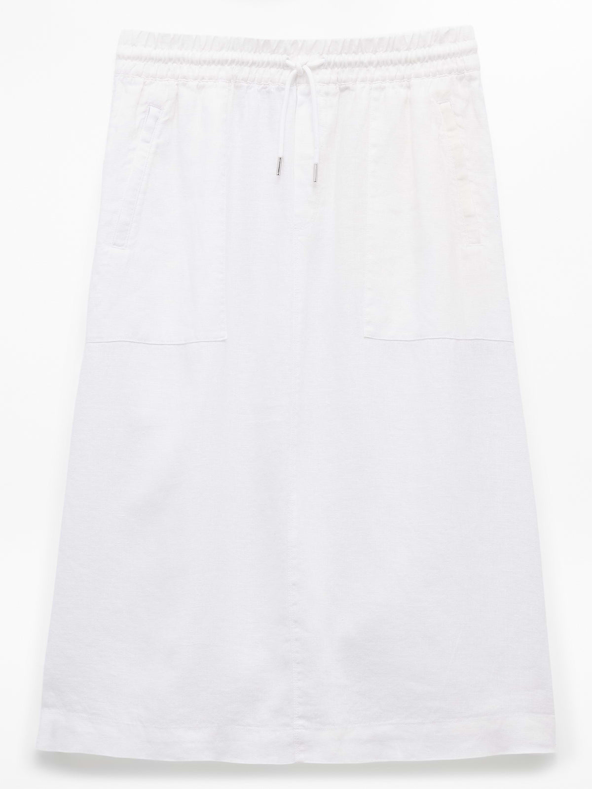 Retreat Linen Midi Skirt - Calla Lily
