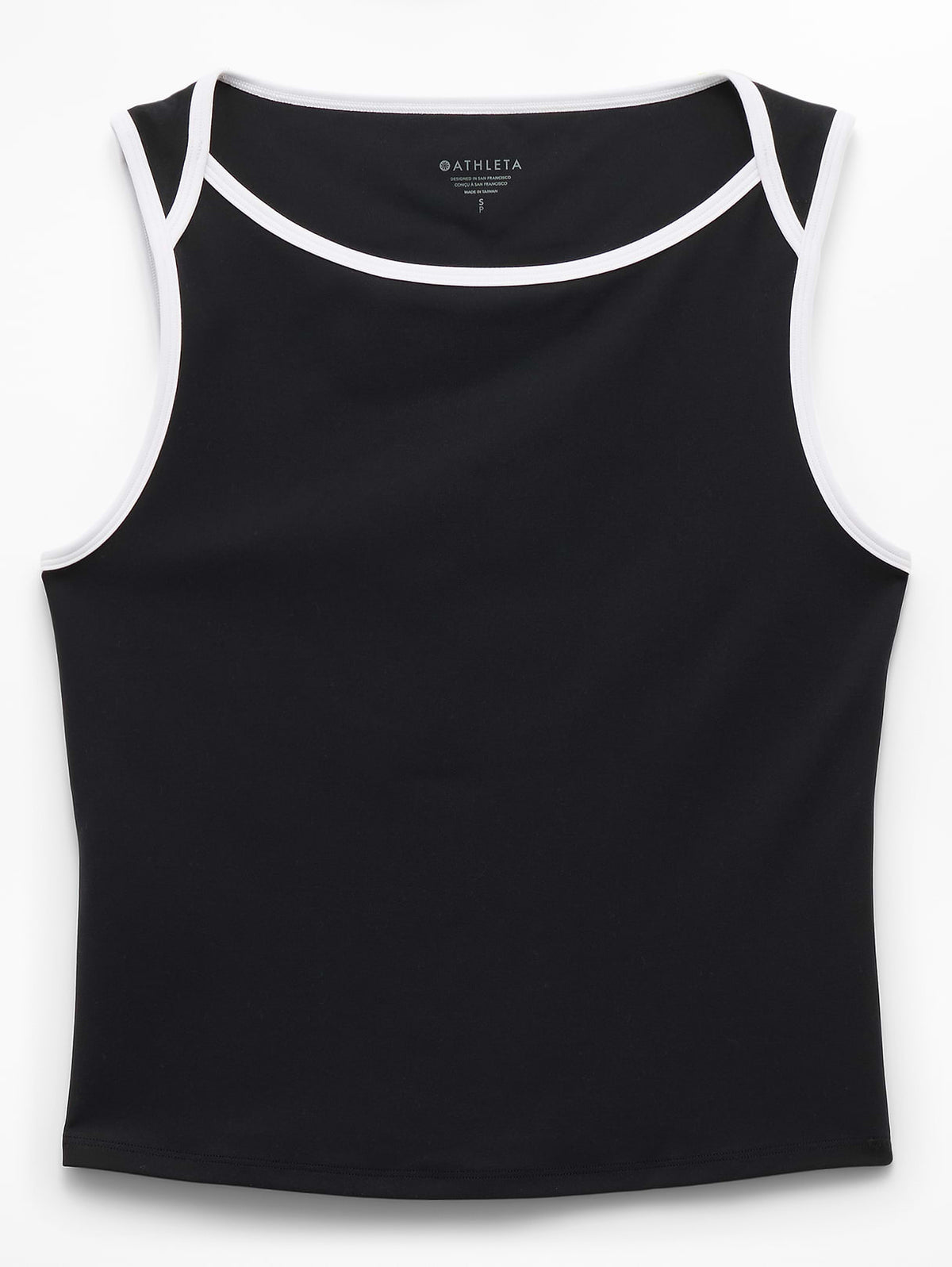 Transcend Open Back Muscle Tank - Black/Bright White