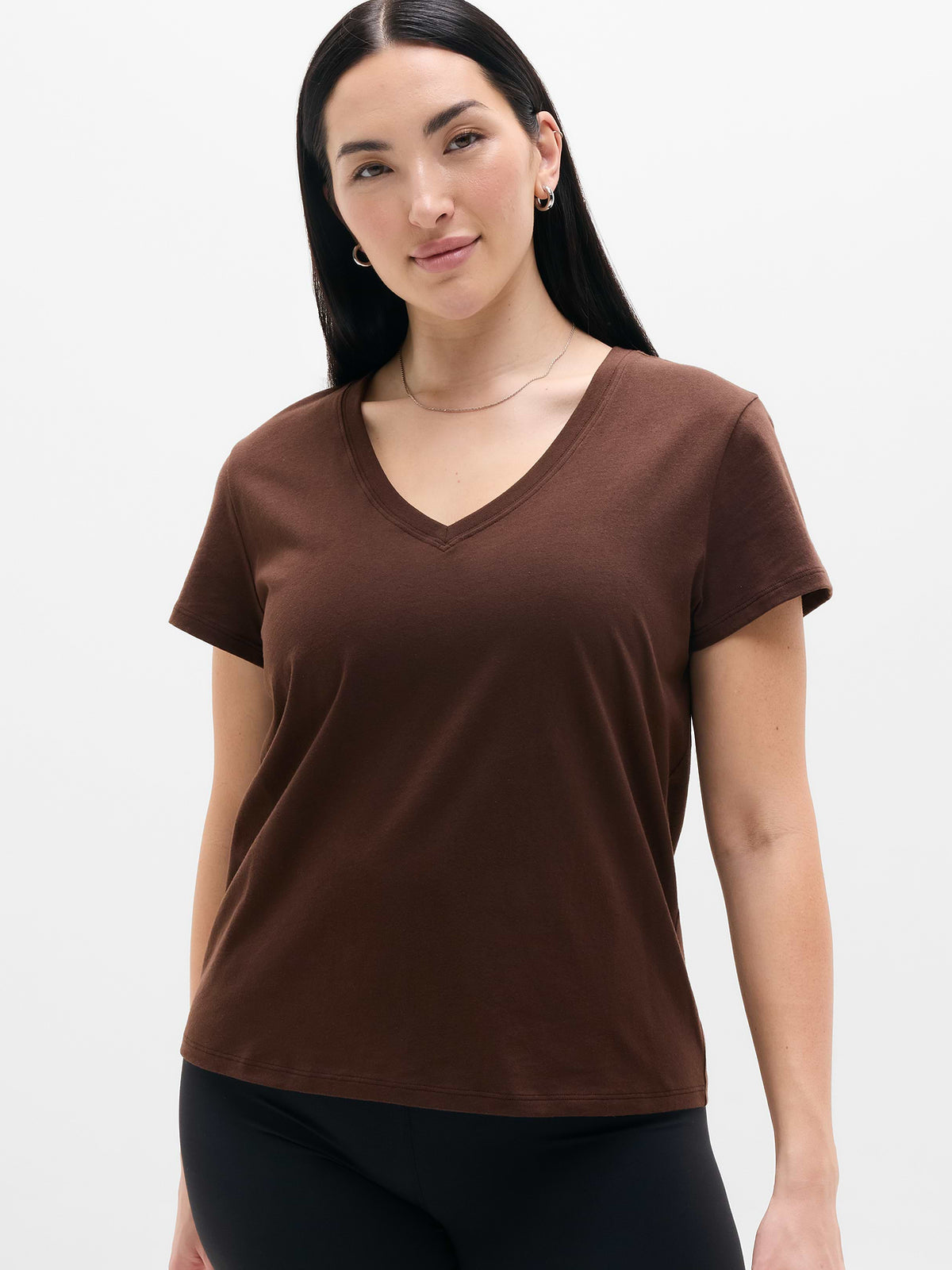 Favorite Cotton V-Neck Tee - Woodland