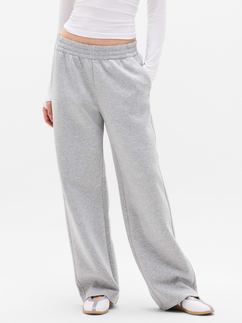 Form Knit Mid Rise Straight Pant - Grey Heather