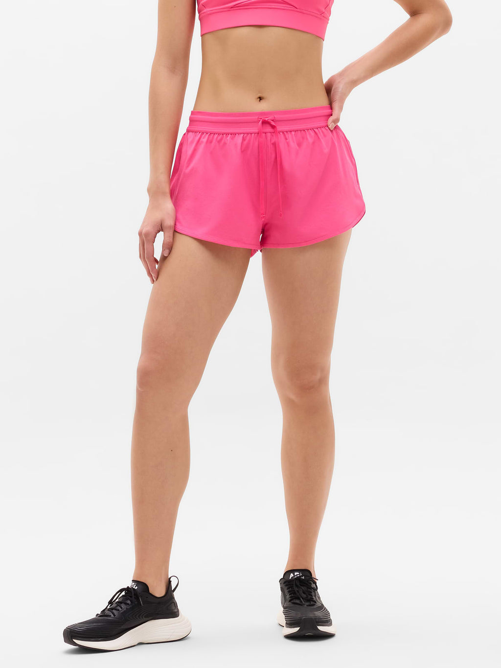 Speedwork Mid Rise Elastic Waistband Short - Cerise