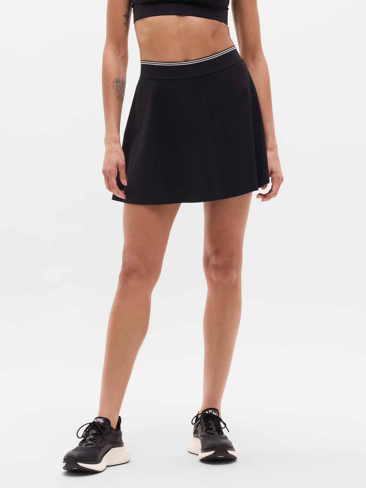 Ace A-Line Tipped 15.5" Skort - Black/White