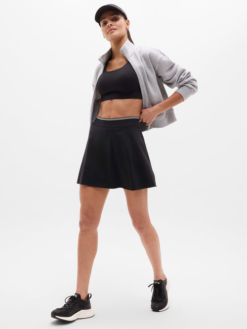Ace A-Line Tipped 15.5" Skort - Black/White