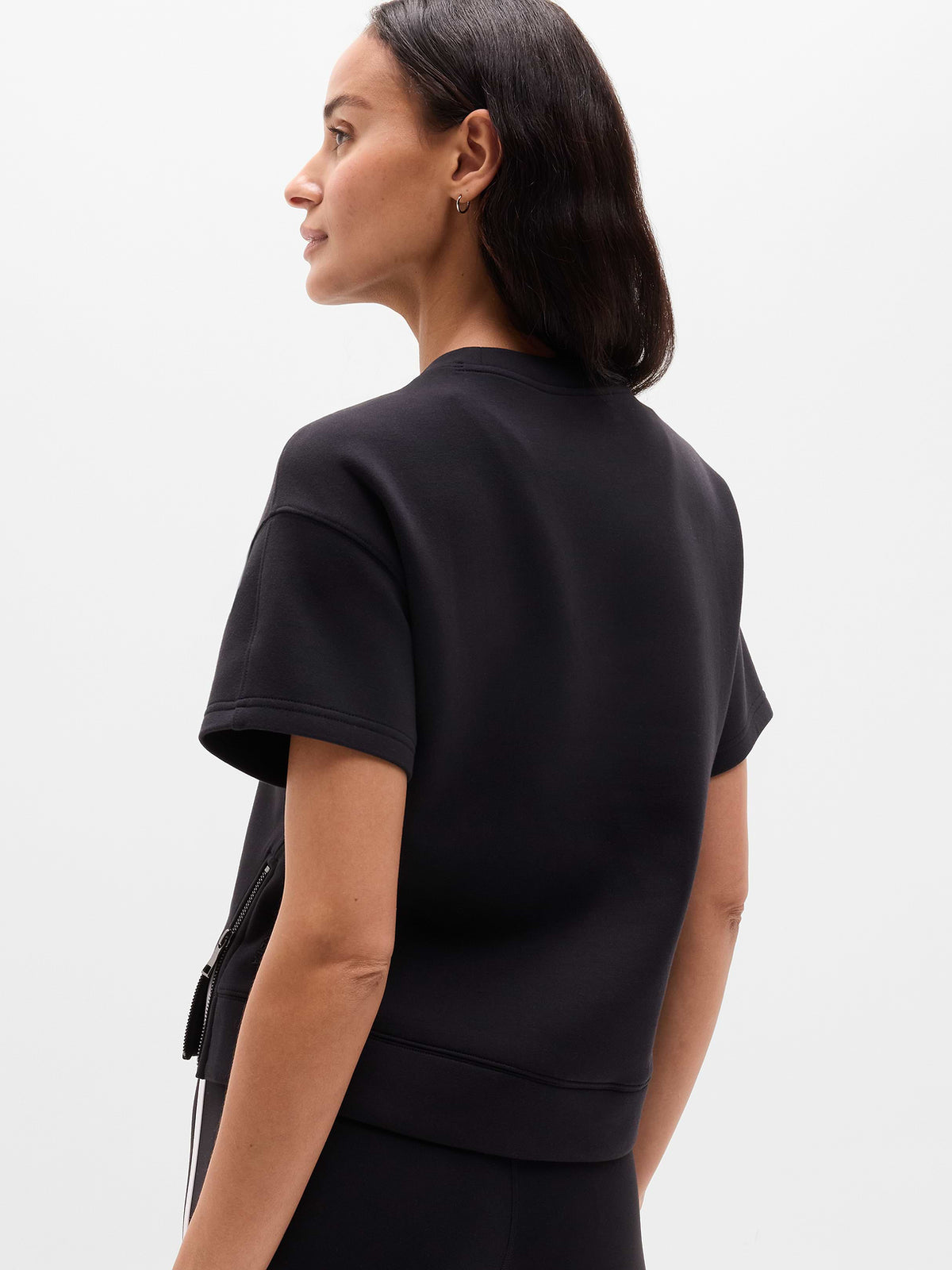 Form Knit Sweatshirt Tee - Black