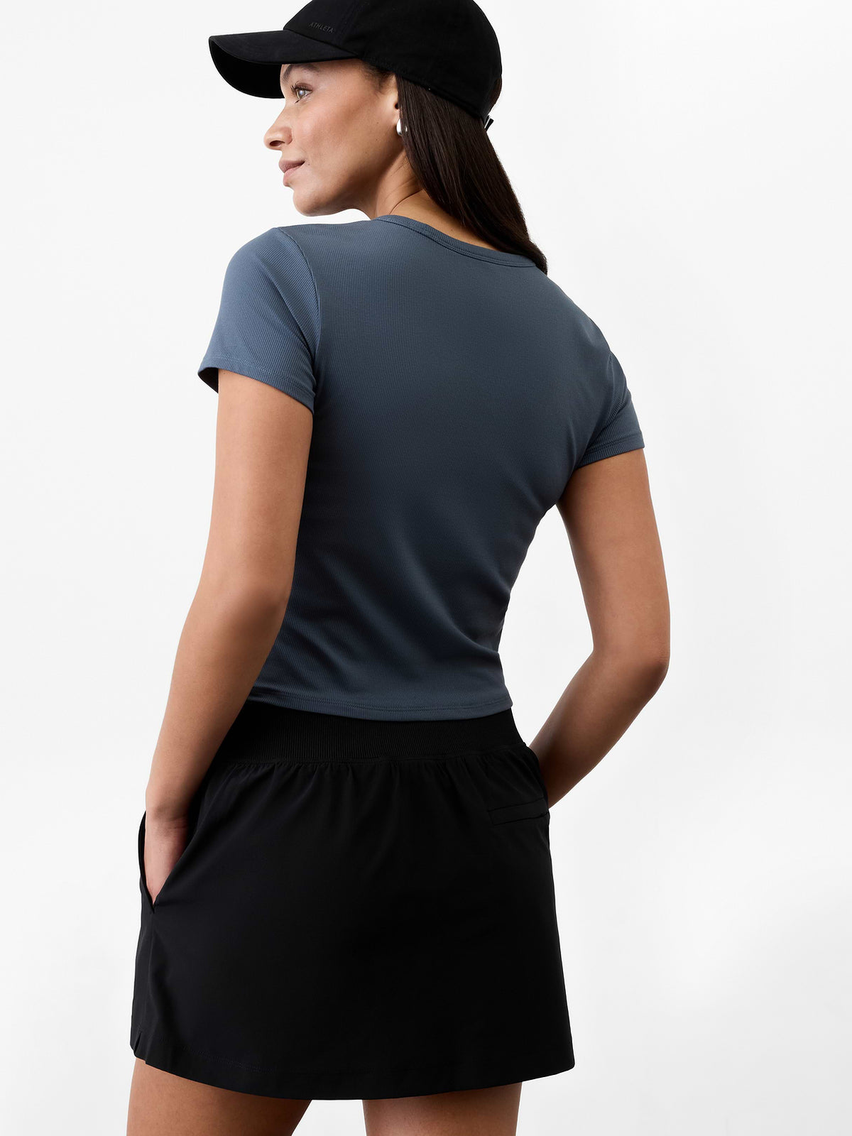 Brooklyn Mid Rise 13.5" Skort - Black