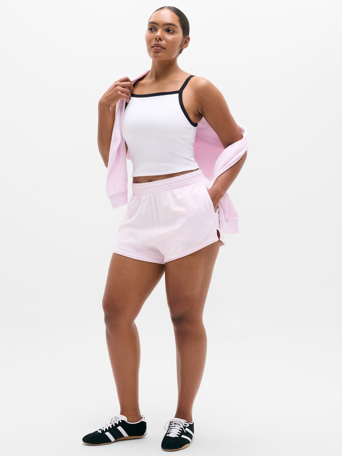 Airy Cotton Terry Shortie - Ballet