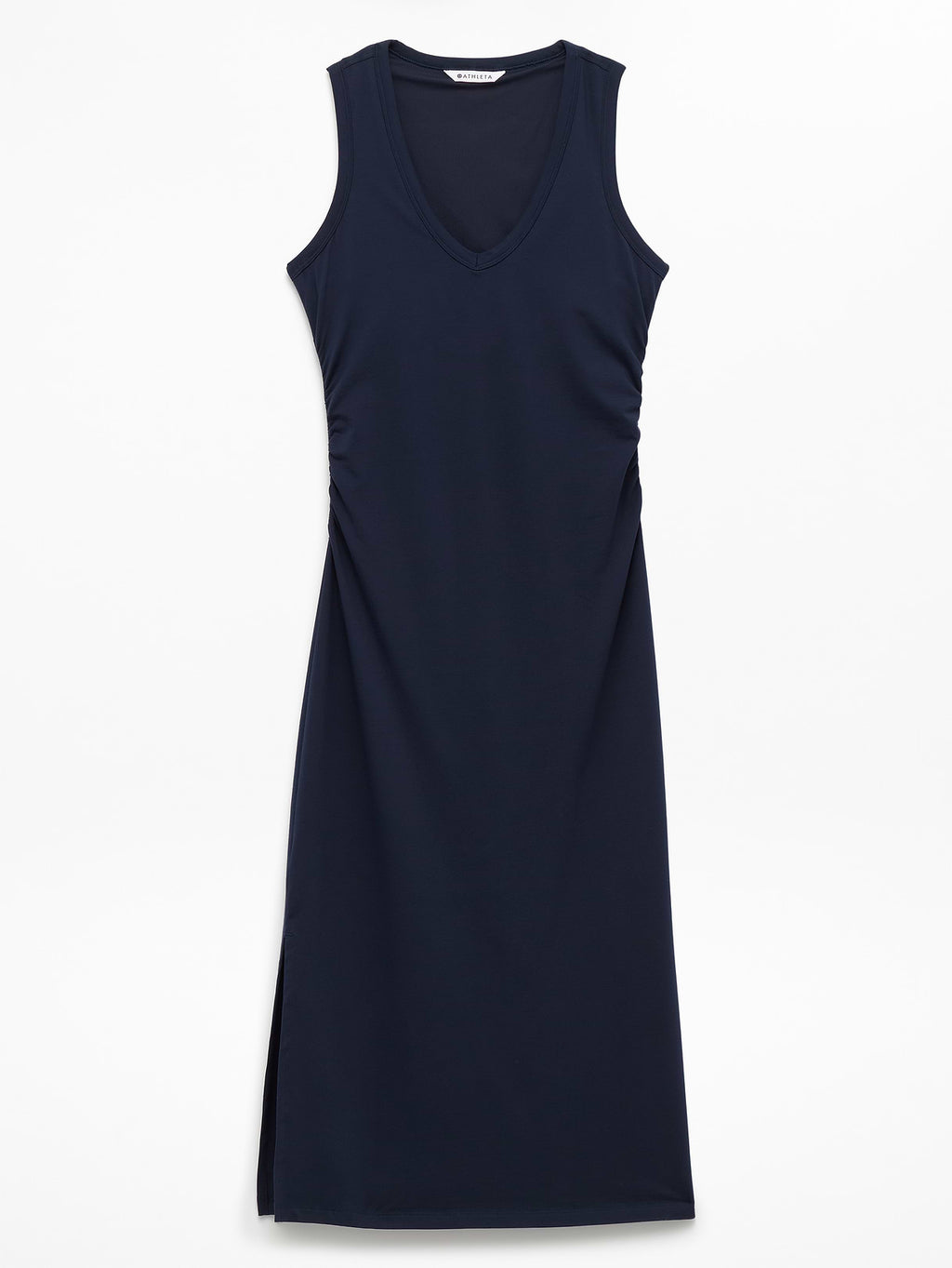 Essential V-Neck Midi Dress - Navy