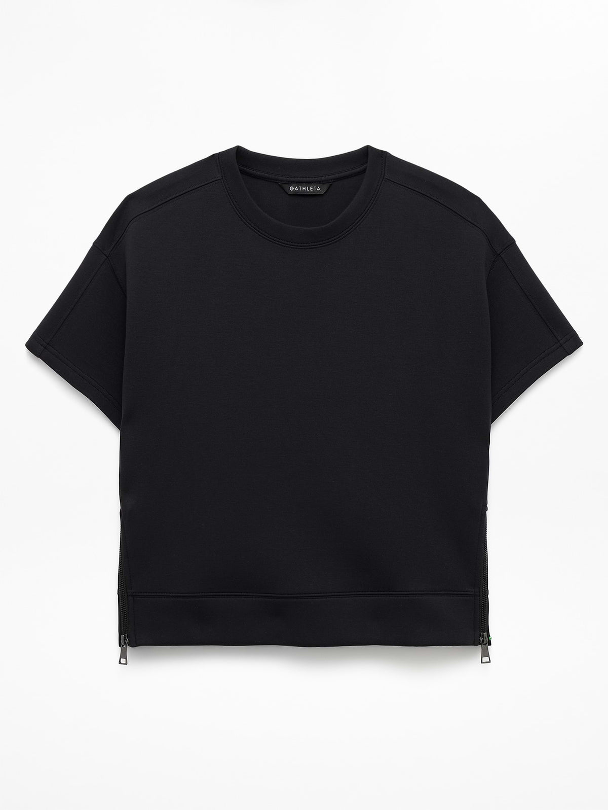 Form Knit Sweatshirt Tee - Black