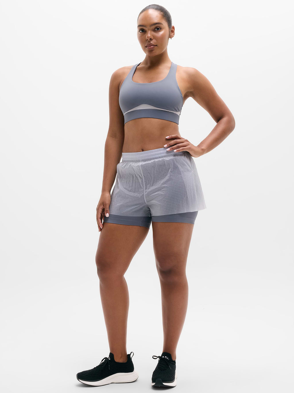 Fast Route Hybrid Run Short - Slate/Dove