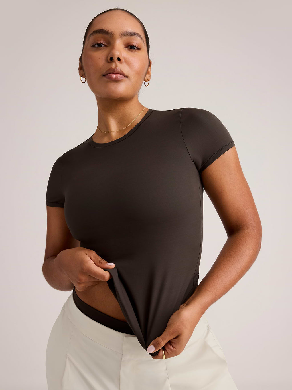 BodyMove Crew Neck Tee - Truffle