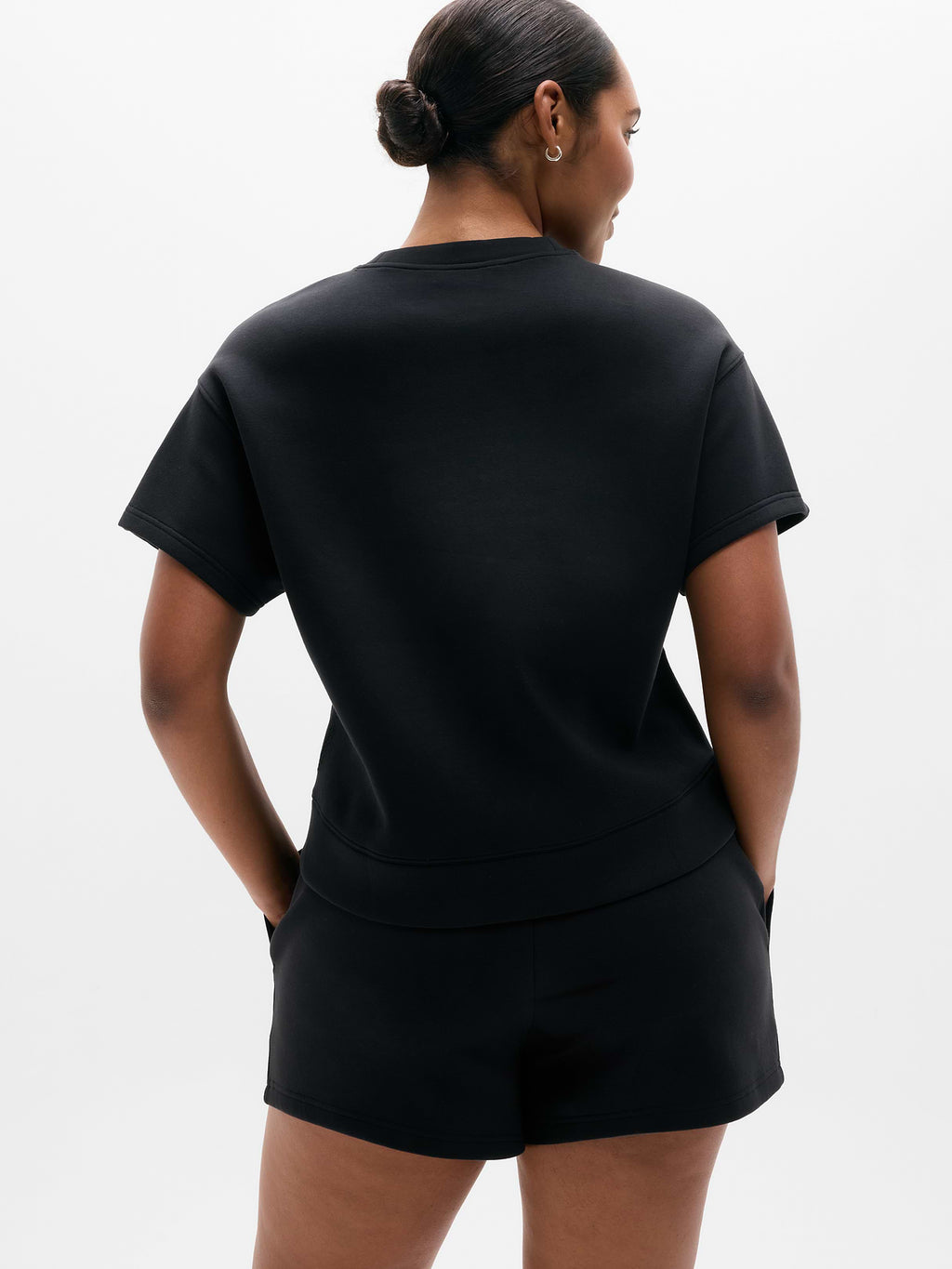 Form Knit Sweatshirt Tee - Black