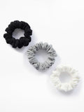 On The Go Scrunchie 3 Pack - Black White