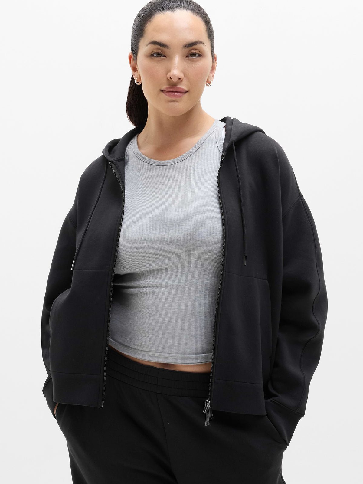 Form Knit Full Zip - Black
