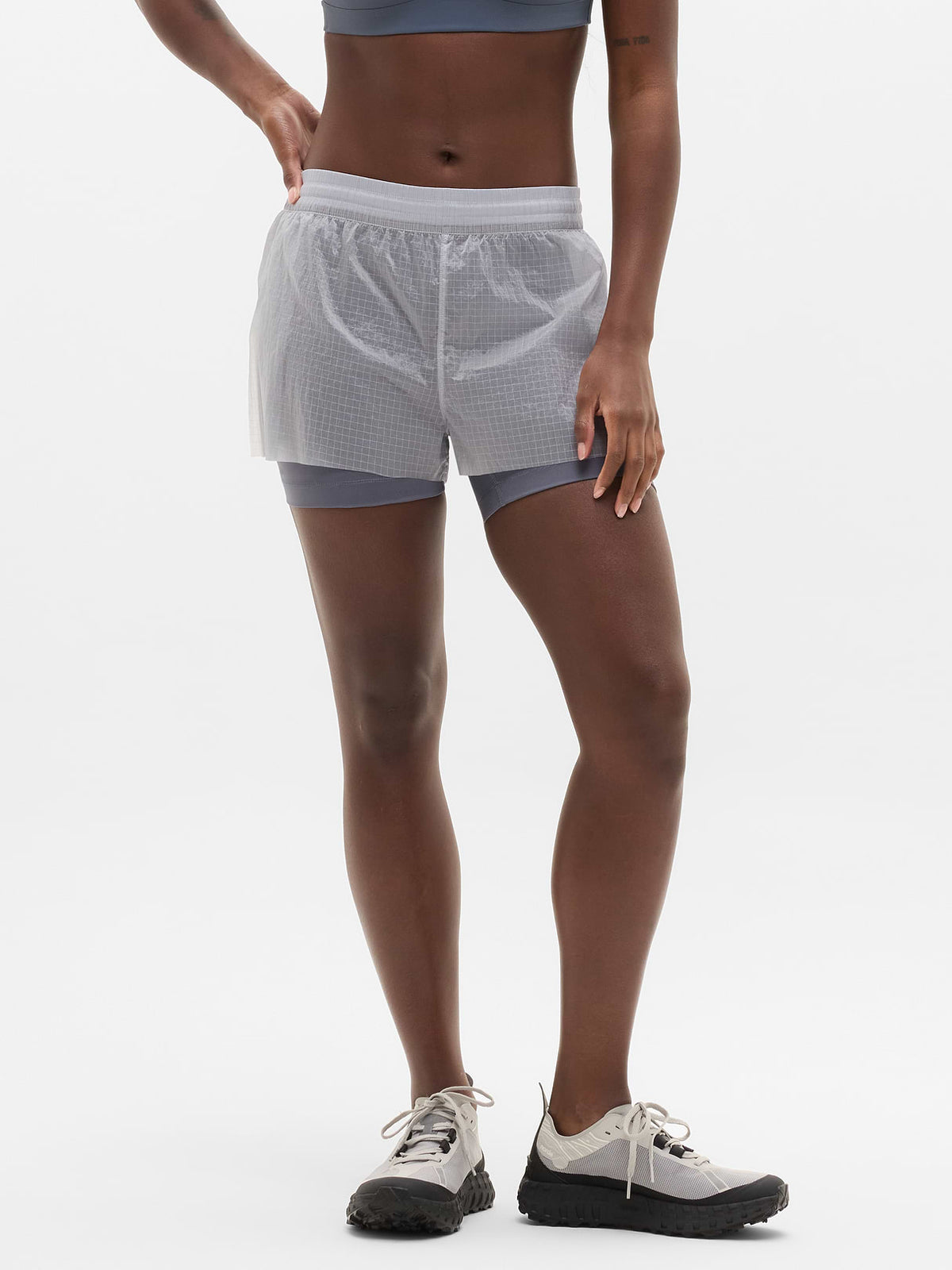 Fast Route Hybrid Run Short - Slate/Dove