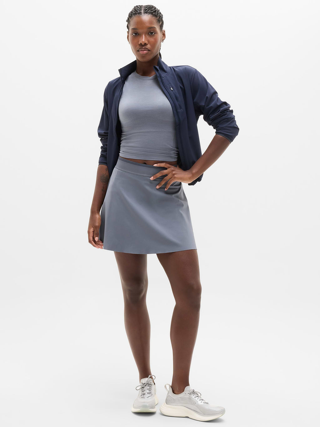Ace A-Line Tipped 15.5" Skort - Slate/Eclipse