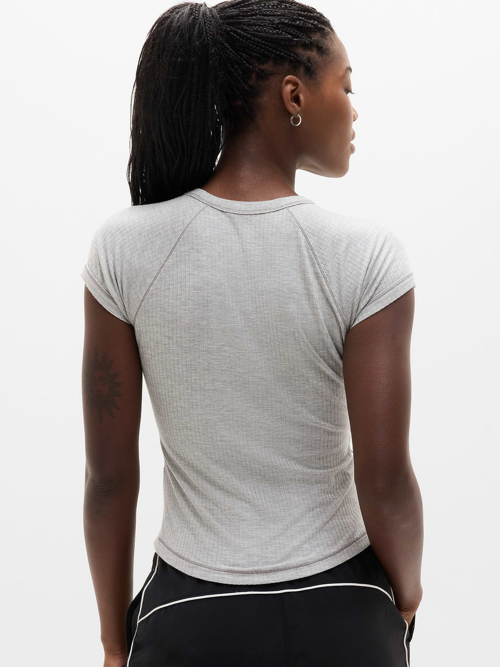 Perfect Rib Tee - Grey Heather