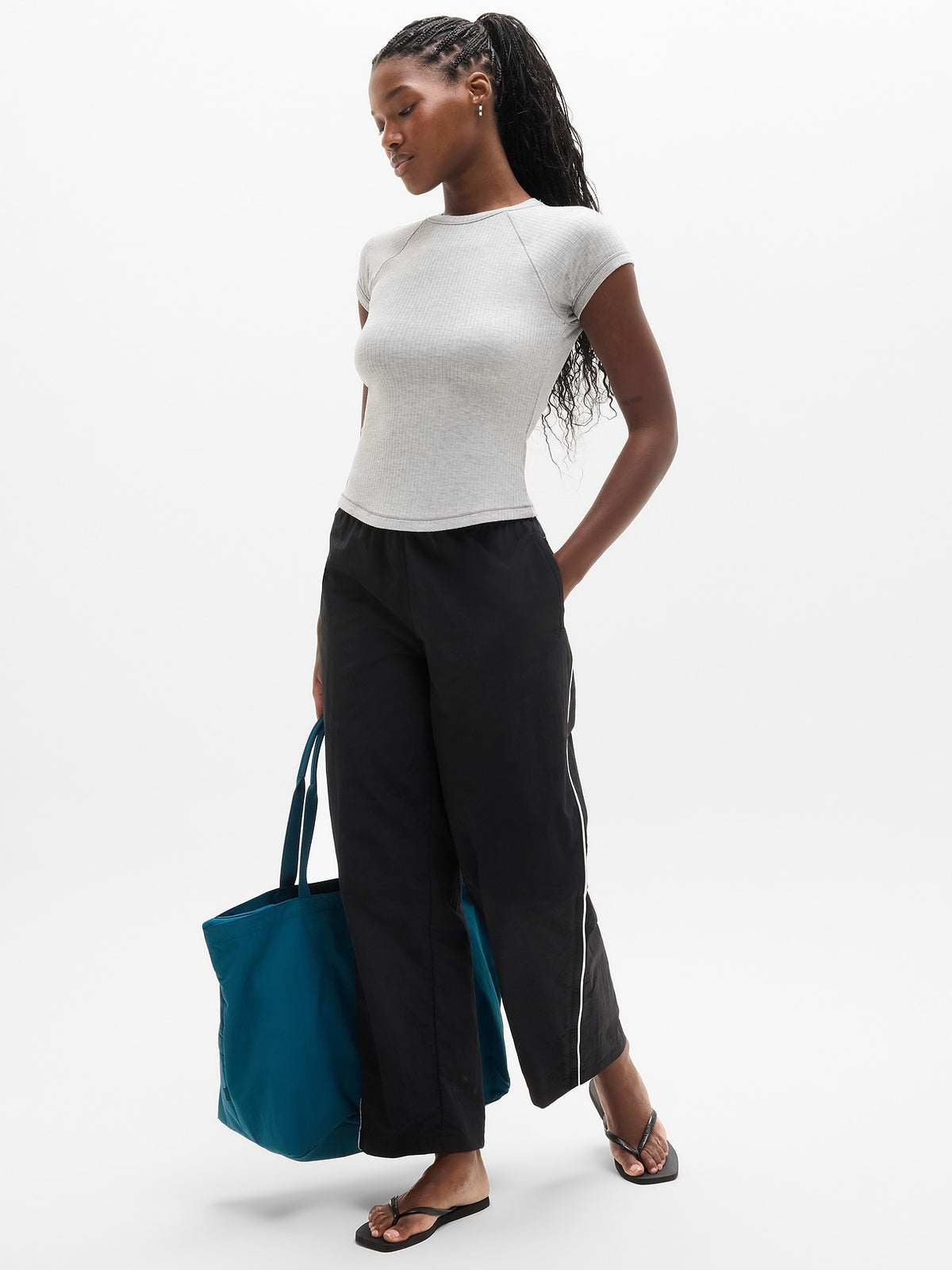Perfect Rib Tee - Grey Heather