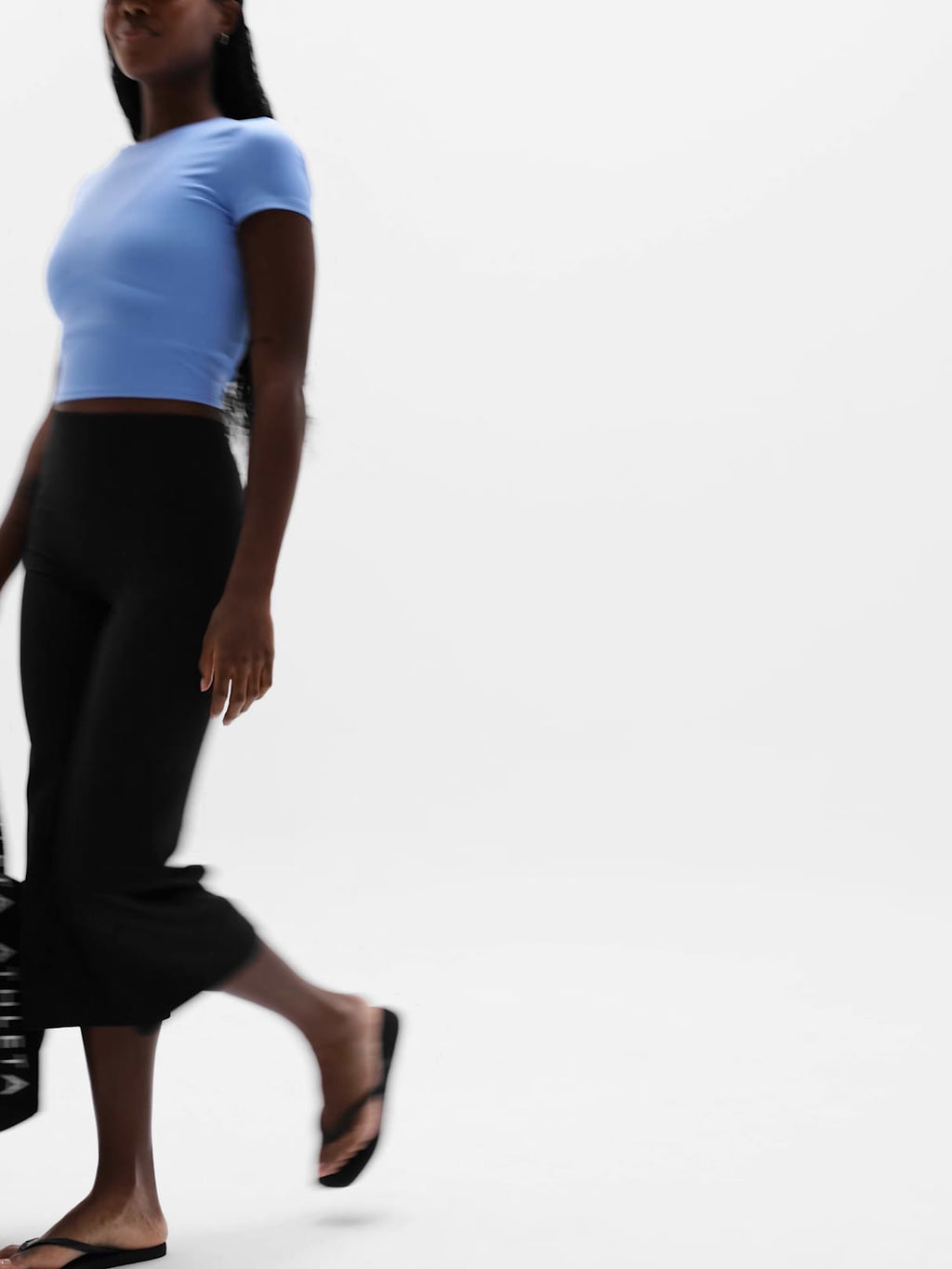 Elation High Rise Crop Flare - Black