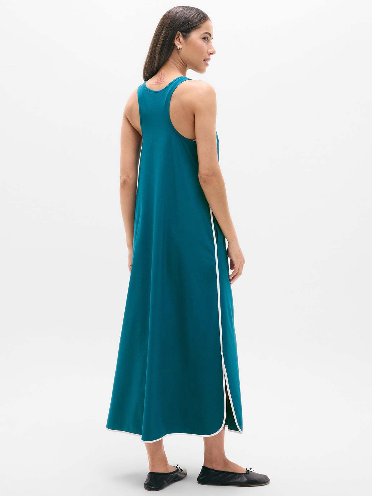 Journey Dress - Coastal Teal/White