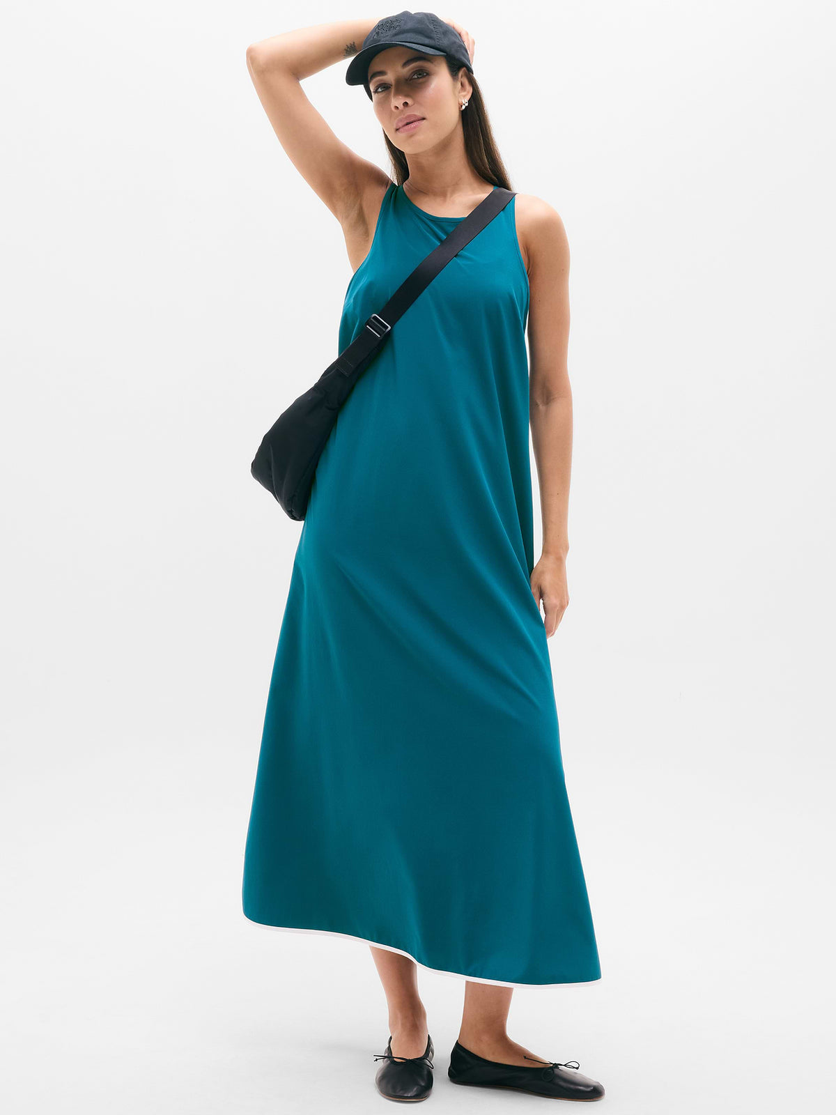 Journey Dress - Coastal Teal/White