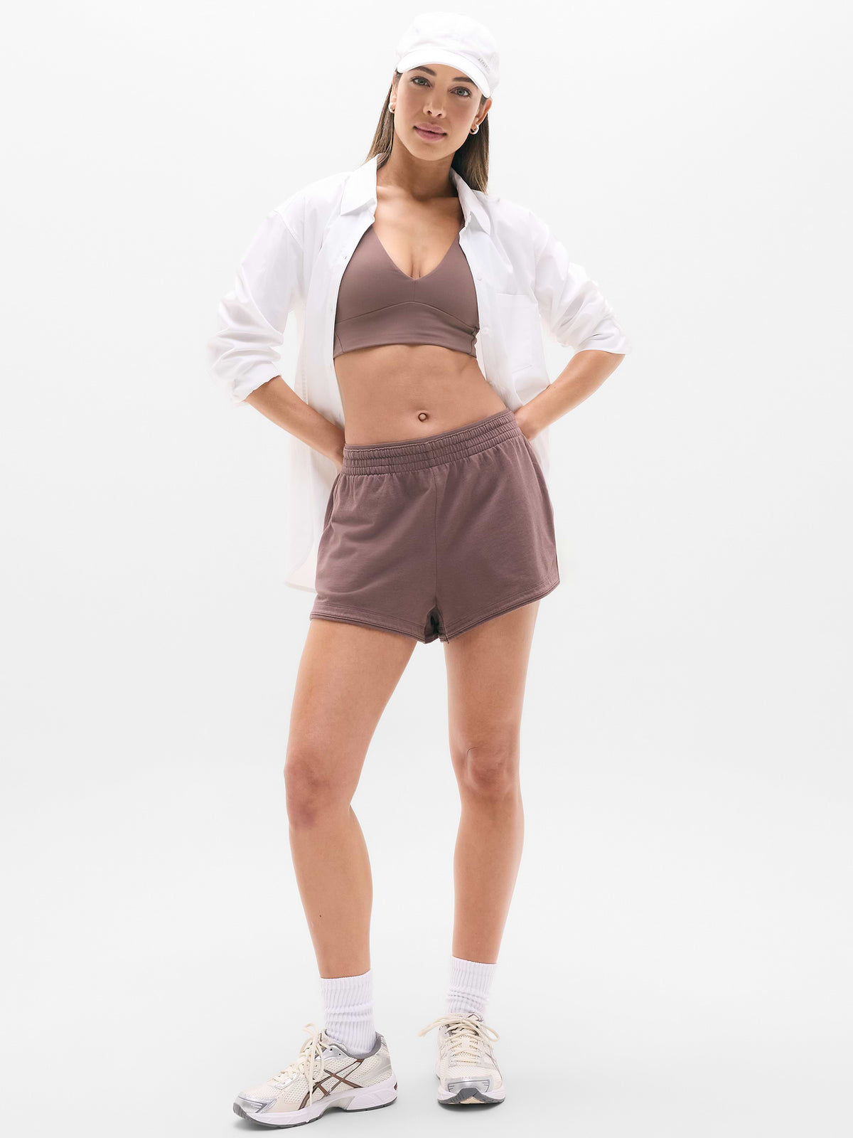 Airy Cotton Terry Shortie - Driftwood